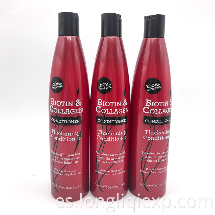 Acondicionador natural para el tratamiento del cabello reparado por daños de colágeno de biotina 400ml